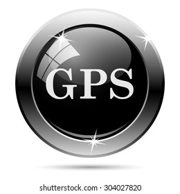 GPS icon. Internet button on white background. EPS10 vector 