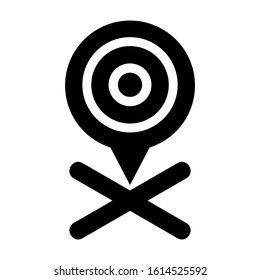 GPS icon isolated sign symbol vector illustration - high quality black style vector icons
