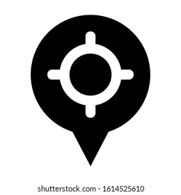 GPS icon isolated sign symbol vector illustration - high quality black style vector icons

