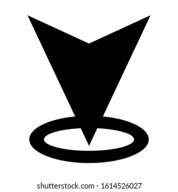 GPS icon isolated sign symbol vector illustration - high quality black style vector icons
