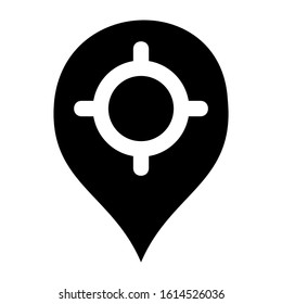 GPS icon isolated sign symbol vector illustration - high quality black style vector icons
