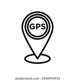 Gps icon linear logo isolated