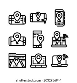 gps icon or logo isolated sign symbol vector illustration - Collection of high quality black style vector icons
