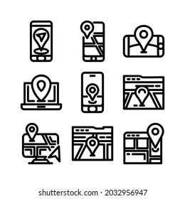 gps icon or logo isolated sign symbol vector illustration - Collection of high quality black style vector icons
