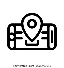 gps icon or logo isolated sign symbol vector illustration - high quality black style vector icons
