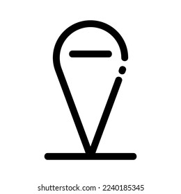 GPS-Symbol oder Logo einzeln auf Zeichen, Vektorgrafik - hochwertige Vektorsymbole in schwarzem Stil
