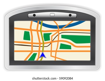 GPS icon with map