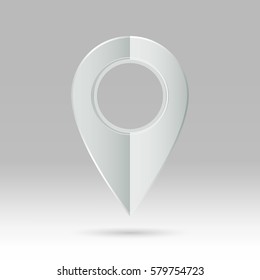 GPS.pin icon metallic green color style.vector illustration