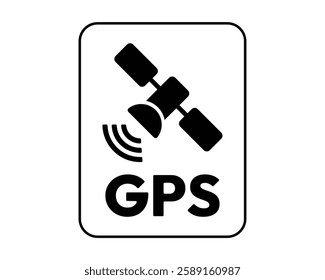 GPS Icon Navigation Technology High Quality Vector