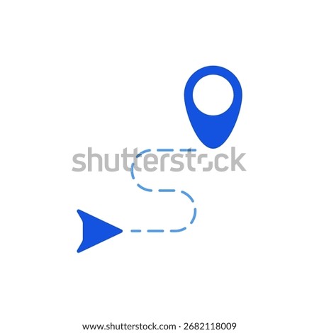 GPS icon outline editable stroke line drawing eps.