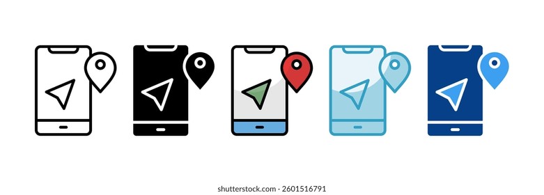 Gps Icon Set Multiple Style Collection