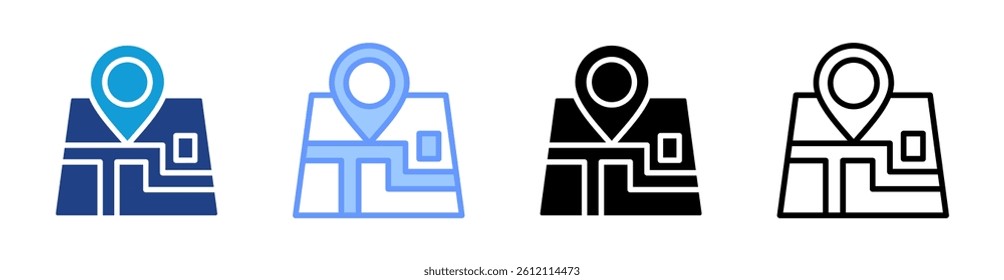 Gps icon set multiple style collection