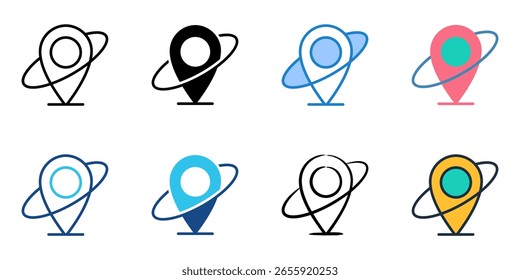 Conjunto de iconos de GPS colección de estilo múltiple 
