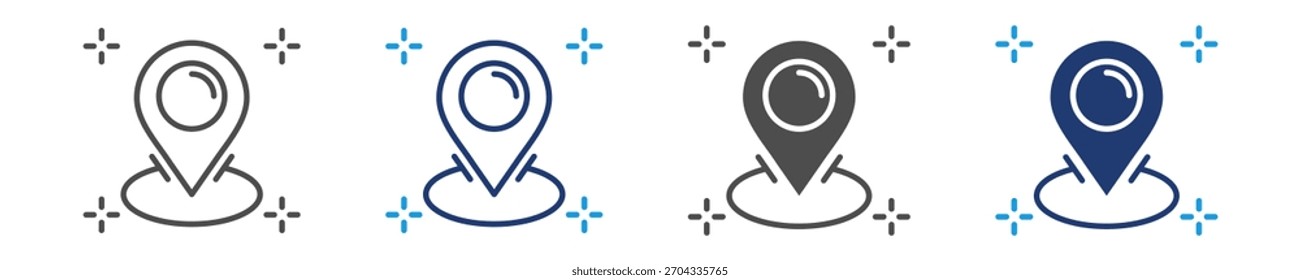 gps icon set multiple style