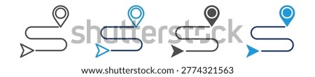 gps icon set multiple style