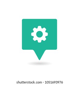 GPS icon with settings sign. GPS icon and customize, setup, manage, process symbol. Vector icon