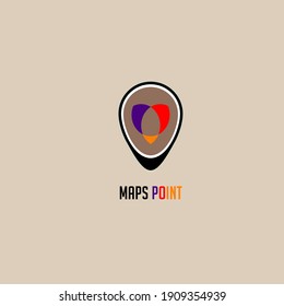 Gps icon showing playfull vector