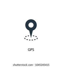 gps icon. Simple element illustration. gps concept symbol design from Delivery collection. Can be used for web and mobile.