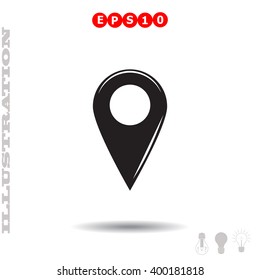 Gps icon. Simple illustration.