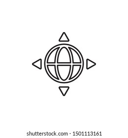 Gps icon. Simple thin line, outline vector of location icons for ui and ux, website or mobile application