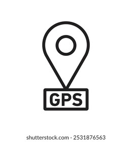 Ícone Gps Contorno fino simples