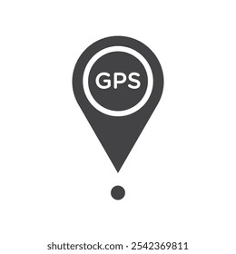 Gps icon Symbol mark in filled style