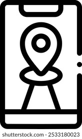 gps icon. Thin Linear Style Design Isolated On White Background