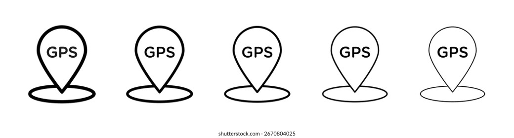 Gps icon Vector Art Illustration