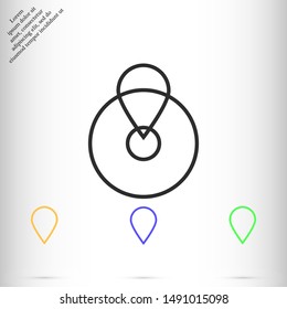 gps icon vector eps 10 , Lorem ipsum flat design