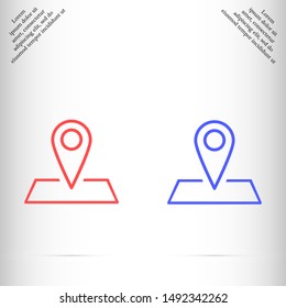 gps icon vector eps 10 , Lorem ipsum flat design
