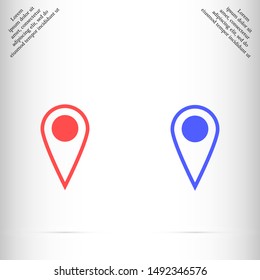 gps icon vector eps 10 , Lorem ipsum flat design