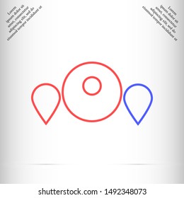 gps icon vector eps 10 , Lorem ipsum flat design