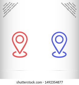 gps icon vector eps 10 , Lorem ipsum flat design