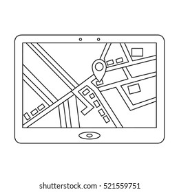 GPS icon of vector illustration for web and mobile
