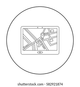 GPS icon of vector illustration for web and mobile