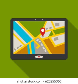 GPS icon of vector illustration for web and mobile