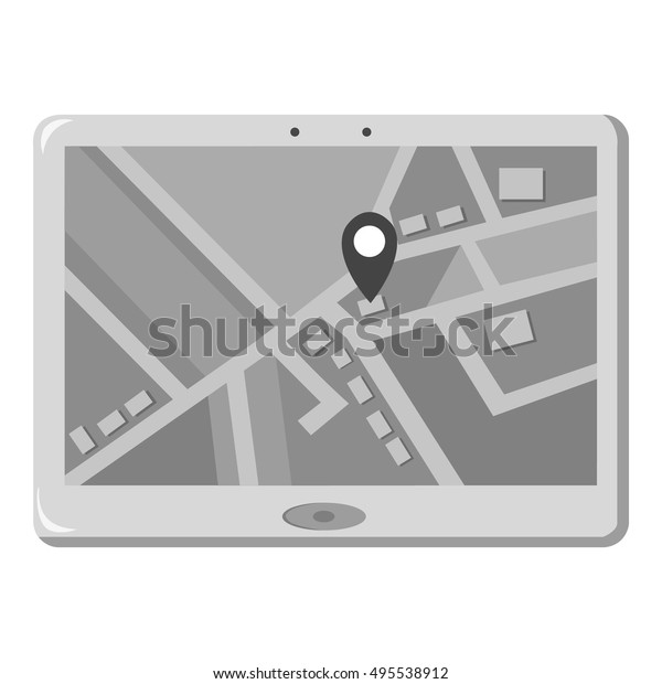 GPS icon\
of vector illustration for web and\
mobile