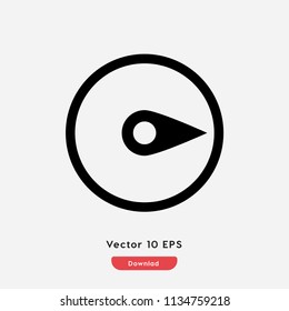 Gps icon vector. Location gps symbol. Map pin icon. Pointer, gps symbol. Direction gps.