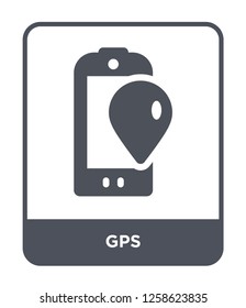 gps icon vector on white background, gps trendy filled icons from Mobile app collection, gps simple element illustration
