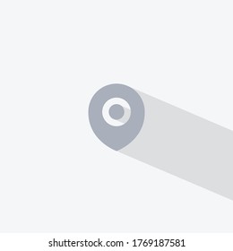 Vector de iconos GPS en estilo plano de moda. Ilustración del símbolo del pin de ubicación