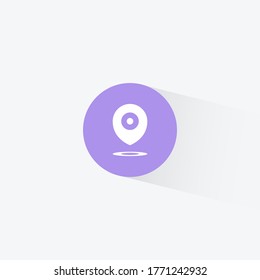 GPS Icon Vector in Trendy Flat Style. Map Pin Symbol Illustration