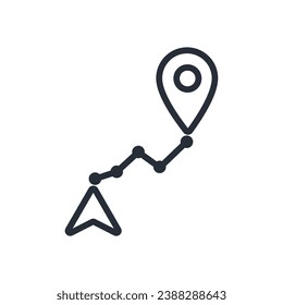 gps icon. vector.Editable stroke.linear style sign for use web design,logo.Symbol illustration.