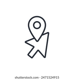 gps icon. vector.Editable stroke.linear style sign for use web design,logo.Symbol illustration.