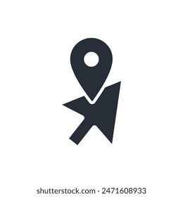 Icono gps. Vector.Trazo editable.signo de estilo lineal para utilizar Diseño web,logo.Ilustración de símbolo.