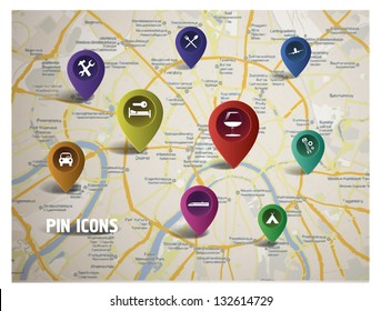GPS icons on the map.