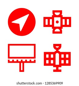 gps icons set with satellite, navigation and map vector set