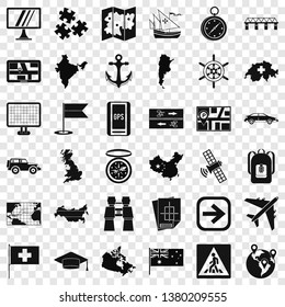 Gps icons set. Simple style of 36 gps vector icons for web for any design