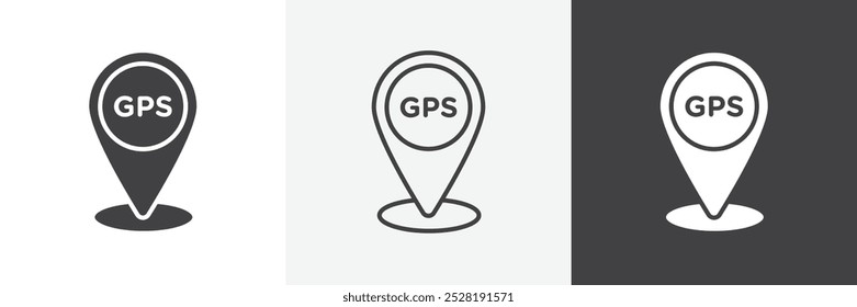 Gps icon.Trendy modern flat linear vector illustration on white background.