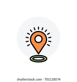 GPS Isolated Line Vector Illustration editable Icon