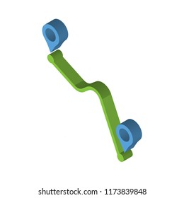 Gps isometric left top view 3D icon